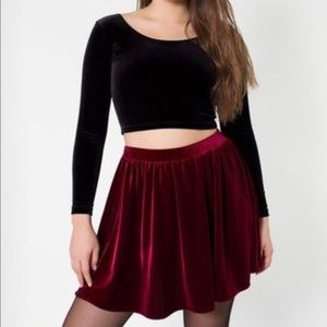 SOLD American Apparel Velvet Skirt